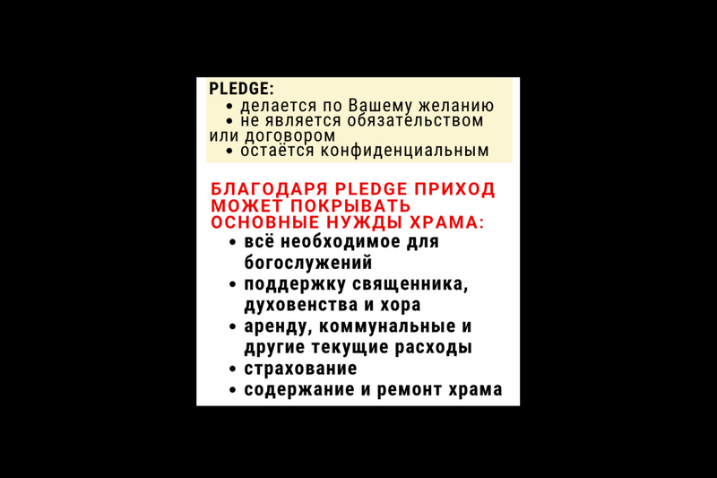 Что такое ежегодное приходское пожертвование (pledge)?